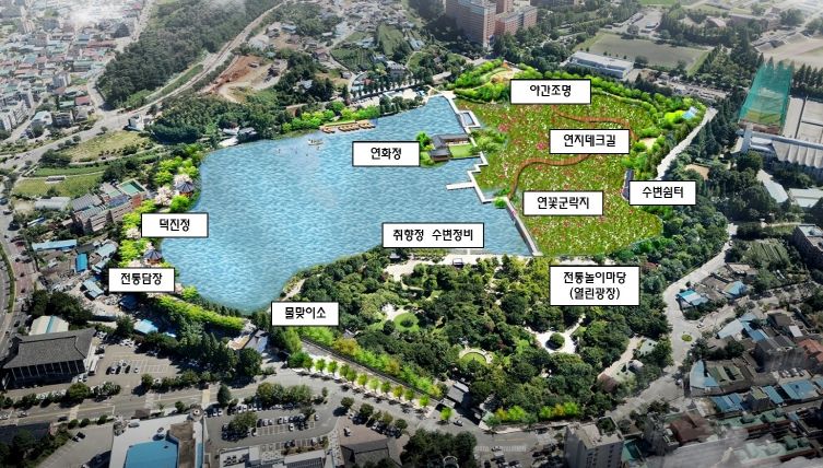 덕진공원, 체류형 문화공원으로의 변신 ‘눈앞’ (사업 조감도)